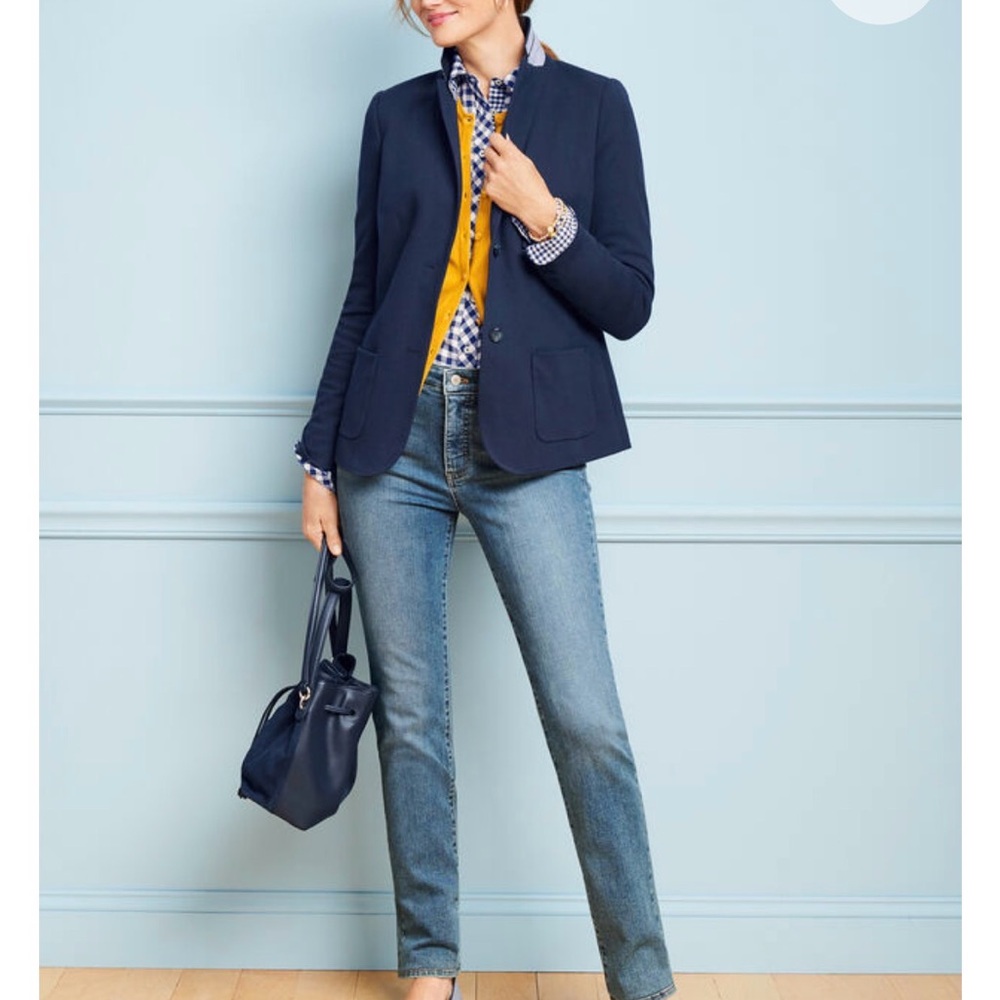 Talbots Navy Women's Blazer Jacket - NEW Classic Tailored Style - Picture 7 of 8